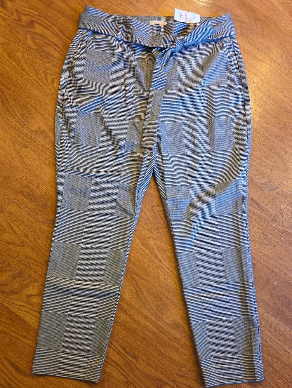 NWT LOFT Outlet Women's Houndstooth High Rise Skinny Ankle Pant - Size 10